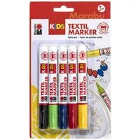 Marabu Textilmarker Marabu KiDS Textilmarker Set 5 Teile
