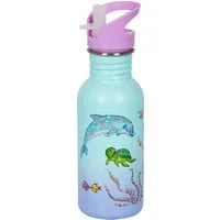 COPPENRATH DIE SPIEGELBURG Trinkflasche Edelstahlflasche - Nella Nixe (ca. 0,5 l), mit leicht zu öffnendem Deckel und Reinigungsbürste