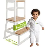 BOMI Stehhilfe Montessori Lernturm Swubi (sicherer Tritthocker, Lernturm für Kinder, 1 St), Montessori Kinder Schemel Kinderhocker aus Holz