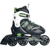 Verstellbare Kinderinliner Gr. 37-40, Inline-Skates grün/schwarz