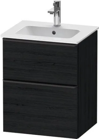 Duravit D-Neo Waschtischunterbau wandhängend Eiche Schwarz Matt 510x402x625 mm - DE43600BD160000 DE43600BD160000