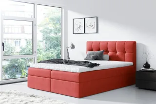 Boxspringbett Schlafzimmerbett CARMEN 160x200cm Dunkelorange