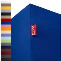 r-up Spannbettlaken Beste 90x200 bis 220x240cm erhältlich! 230 g/m², Baumwolle, Gummizug: fest eingenähtes dauerelastisches Rundumgummi, (1 Stück), (90x200-100x220, 15-35cm Matratzenhöhe, royalblau)