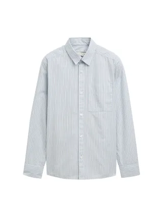 tom tailor kids - Regular Fit Hemd mit Streifenmuster light blue white stripe - Gr. - 152