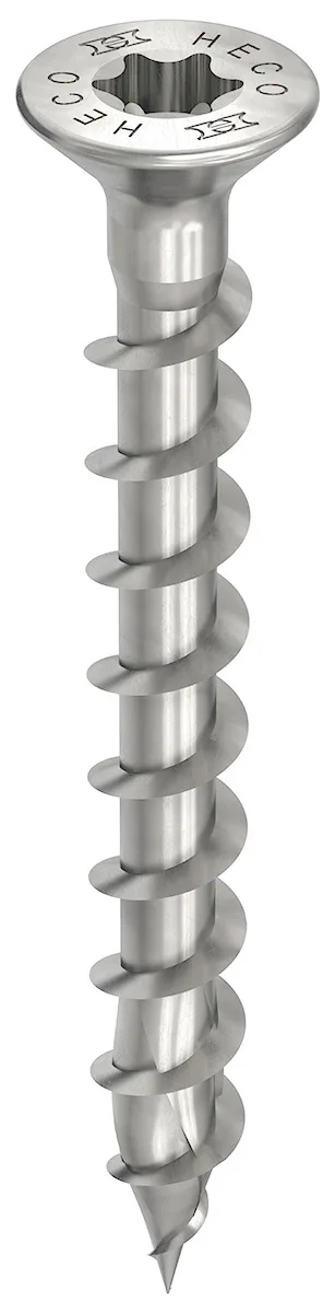 HECO TOPIX-plus A2 4,5 x 40, Beschlagschraube, Senkkopf, VVG, 500-Stück - 61701
