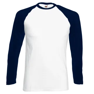 Fruit Of The Loom Herren Langarm Baseball T-Shirt