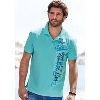 John Devin Poloshirt mit großem Druck vorn aus Baumwoll-Piqué