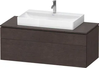 Duravit L-Cube Konsolenwaschtischunterbau wandhängend Eiche dunkel gebürstet Matt 1220x550x482 mm -  LC4882072720000