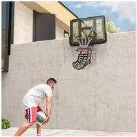 SPORTNOW Basketballkorb 360° drehbarer Rücklaufaufsatz (Basketball-Rücklaufaufsatz, 1-St., Basketball-Rebounder), mit Rückprallrampe, Indoor-Outdoor, Schwarz