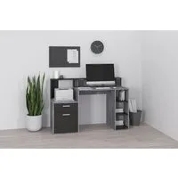 FMD Regal-Schreibtisch Bolton, Schreibtisch mit Stauraum und Ablage, offene Fächer, 138,5 cm breit