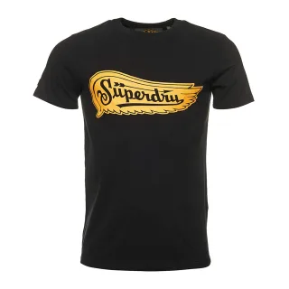 Superdry Herren Merch Store Band Tee T-Shirt Short Sleeve Shirt M1000549A Schwar...