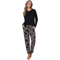 Pastunette Schlafanzug Stylischer Damen Pyjama mit langem Arm (2 tlg) Edles Design