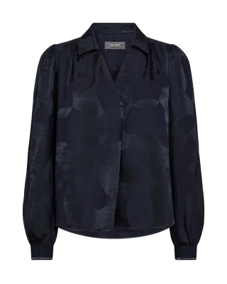 MOS MOSH - MMAldo Baubles Jacq Blouse salute navy - Gr. - XS