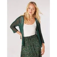 Apricot Cardigan Popcorn-Strickjacke (1-tlg., Nicht angegeben) im semitransparenten Design