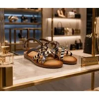 BAYLI Damen Sandalen Zehentrenner Riemchensandalen Sommer Schuhe Sandaletten Riemchensandale