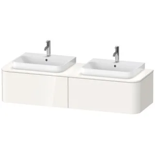 Duravit Happy D.2 Plus Konsolenwaschtischunterbau wandhängend Weiß Hochglanz 1600x550x354 mm - HP494 HP4946B2222