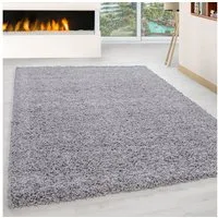 KADIMA DESIGN Teppich RHEIN Shaggy Langflor Wohnzimmer Schlafzimmer Waschbar Esszimmer, Läufer, Höhe: 32 mm, Hellgrau, 60x110 cm, Wohnzimmerteppich Strapazierfähig Waschbar