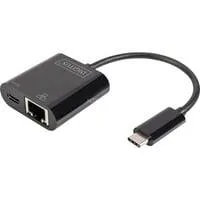 USB Type-C Gigabit Ethernet Adapter schwarz, mit Power Delivery Unterstützung