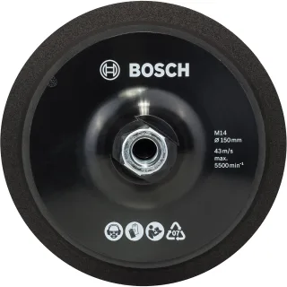 Bosch Stützteller M 14, Durchmesser 150 mm, mit Klettverschlusssystem - 2608612027