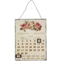 Ambiente Haus Metallbild Kalender - Rosen 25x33cm, (1 St), Jahreskalender