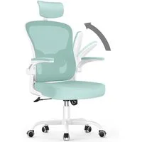 ZAISZE Bürostuhl Ergonomischer Bürostuhl mit Netzbezug und klappbaren Armlehnen (Spar-Set), Einstellbarer für maximale Bewegungsfreiheit