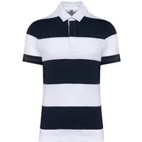 Kariban Poloshirt Gestreiftes Polohemd mit kurzen Ärmeln, Unisex