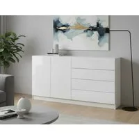 borchardt Möbel Sideboard Vaasa, Kommode mit 2 Türen und 4 Schubkästen auf Kugelführungen, Breite 152 cm