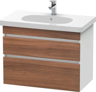 Duravit DuraStyle Waschtischunterbau wandhängend Nussbaum & Weiß Matt 800x453x610 mm - DS648407918 DS648407918