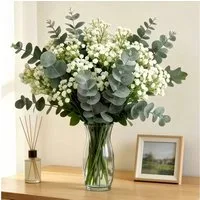 Kunstblumenstrauß Deko 20er Set künstliche Blumen realistisch pflegeleicht, Fanci Home, Wohnzimmer Schlafzimmer Tisch modern