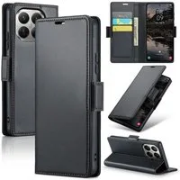 CLM-Tech Handytasche für Xiaomi 17T / Xiaomi 17T Pro PU Leder Klapphülle (schwarz, 1-tlg., Flip Case inklusive Standfunktion und Kartenfächer), Magnetverschluss, RFID-Blockierung