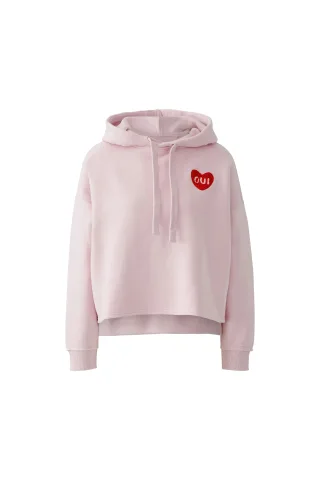 Oui - Kapuzensweatshirt bleached mauve - Gr. - 36