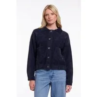 Rino & Pelle Cardigan BUBBLY mit flauschiger Optik, Langarm, Rundhals, ohne Kapuze, aus Materialmix