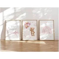 MeinBaby123® Poster Bilder Kinderzimmer, Poster Kinderzimmer Deko, Babyzimmer Deko, Spruch Wandbilder