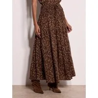 Apricot Maxirock Paisley-Ranken-Rock mit Stufenschnitt
