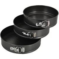 BURI Backform Flachboden-Springform-Set Kuchenform Kuchen backen Küche Haushalt