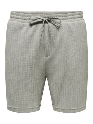 only & sons - Shorts mit Streifen - Onstrey grau - Gr. - M