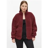 QS Sweatjacke Sweatshirt Teddyjacke mit Stehkragen