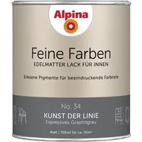 Alpina Lack Expressives Graphitgrau No. 34, hoch deckend, schnell trocknend