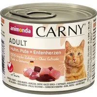 Animonda Carny Adult mit Huhn & Pute & Entenherzen 200 g - 6 Stück, für: Katze