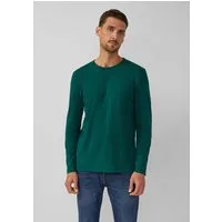 s.Oliver Langarmshirt T-Shirt Softes Longsleeve mit Crew Neck und Logo-Patch