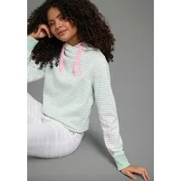KangaROOS Kapuzensweatshirt casual Stil, mit Kapuze und Kordelzug, bequeme Passform, Langarm