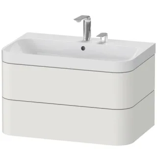 Duravit Happy D.2 Plus c-shaped Set wandhängend Nordic Weiß Seidenmatt 775x490x480 mm - HP4347E3939 HP4347E3939