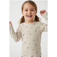 Name It Langarmshirt NMFNUTTI LS TOP NOOS mit tollem Herzchen-Alloverprint