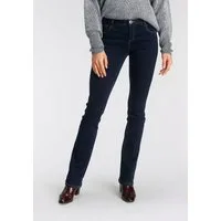 Arizona Bootcut-Jeans Ultra-Stretch normale Passform, Baby-Bootcut, Used-Look-Waschung