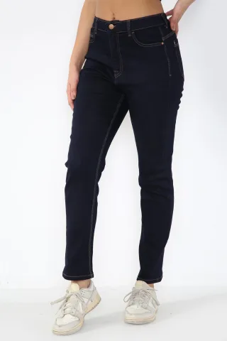 Damen Magic Shaping High Waisted Straight Leg Jeans in Indigoblau