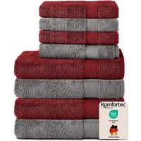 Komfortec Handtuch Set aus 100% Baumwolle, 4 Handtücher 50x100 cm und 4 Badetücher 70x140 cm, Frottee (Packung, 8-St), Duschtücher & Badehandtuch, Weich, Towel, Groß