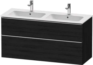 Duravit D-Neo Waschtischunterbau wandhängend Eiche Schwarz Matt 1280x462x625 mm - DE4365070160000 DE4365070160000