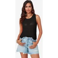 Imily Bela Tanktop Damen Gehäkeltes ärmelloses Crop-Shirt (Packung, 1-tlg., 1per-Pack) Gehäkelt