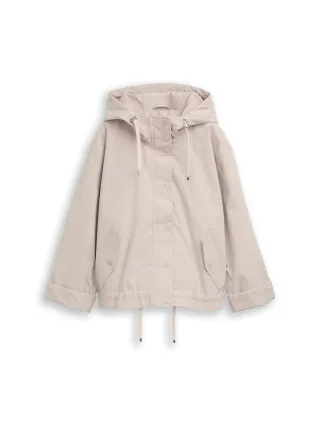 Denim Tom Tailor - Ultralight Short Parka aus wasserabweisendem Material cloud grey - Gr. - XS