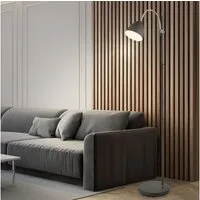 GLOBO LIGHTING LED Stehlampe, Leuchtmittel inklusive, Warmweiß, LED Stehleuchte Metall anthrazit beweglich Höhenverstellbar Stehlampe